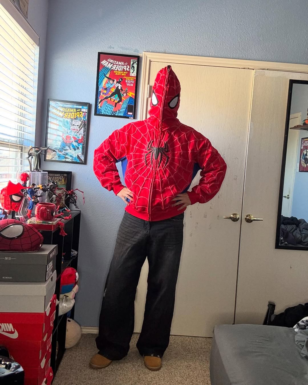 Spidey Society OG Red Zip - Up Jacket – Urban Streetwear with Superhero Swagger - wildbeast