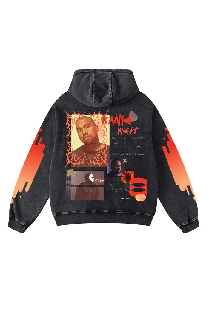 KANYE WEST ACID WASH HOODIE