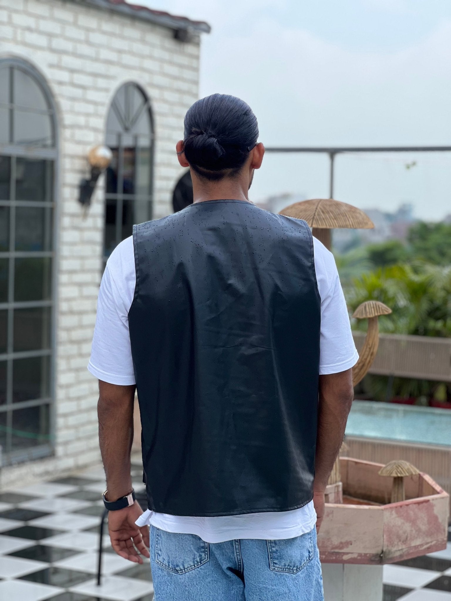 BLACK LEATHER VEST PREMIUM HIP HOP VEST | WILDBEAST® - wildbeast