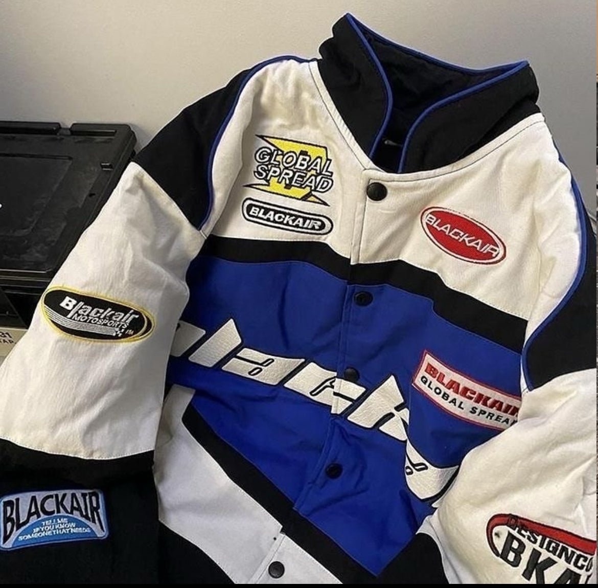 Blackair Racing Motorcycle Vintage Jacket | Fashion & Racer Style Blue - wildbeast