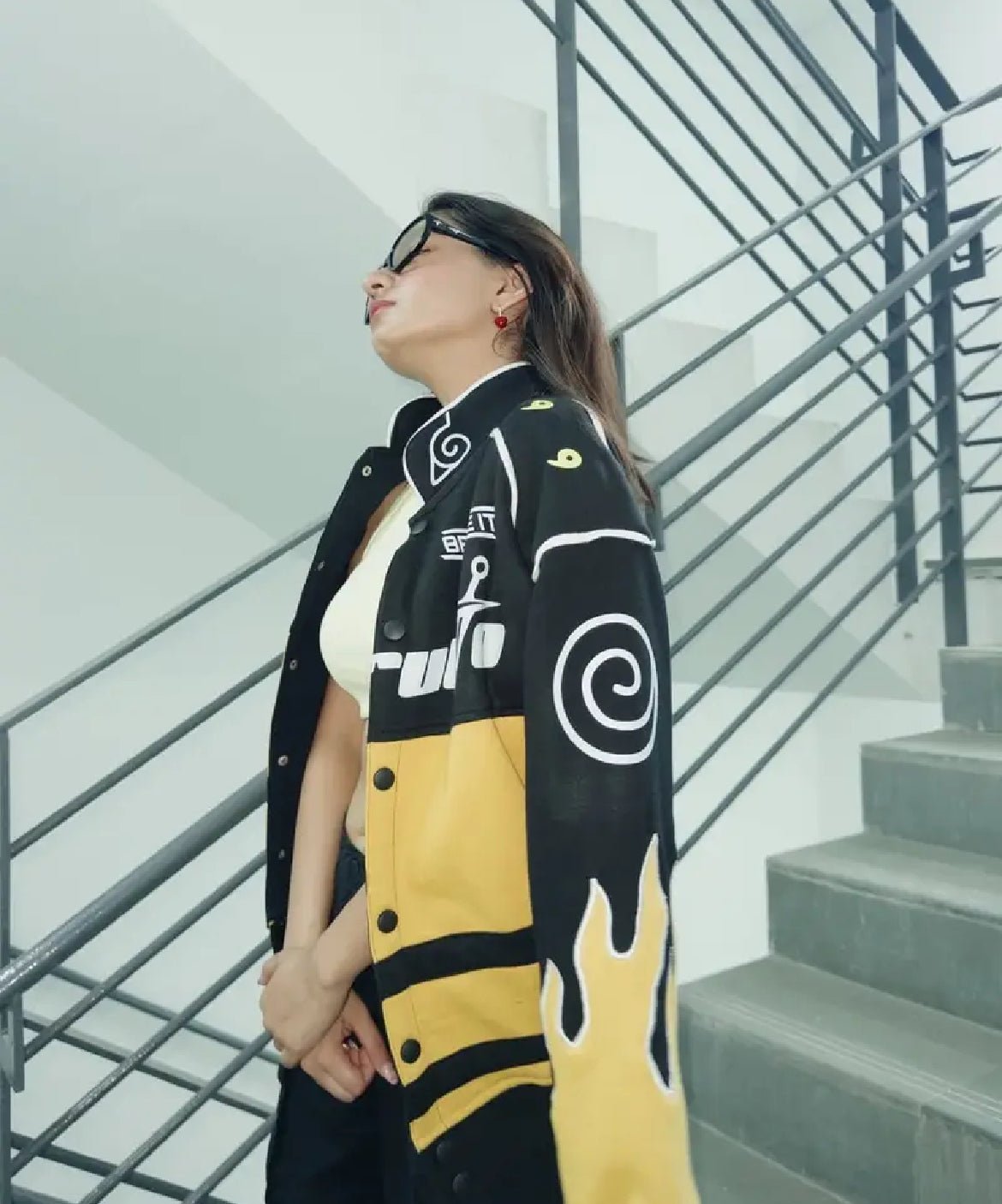 Naruto Uzumaki Flame Patch Jacket – Iconic Hokage Style| Worn by Anushka Sen - wildbeast