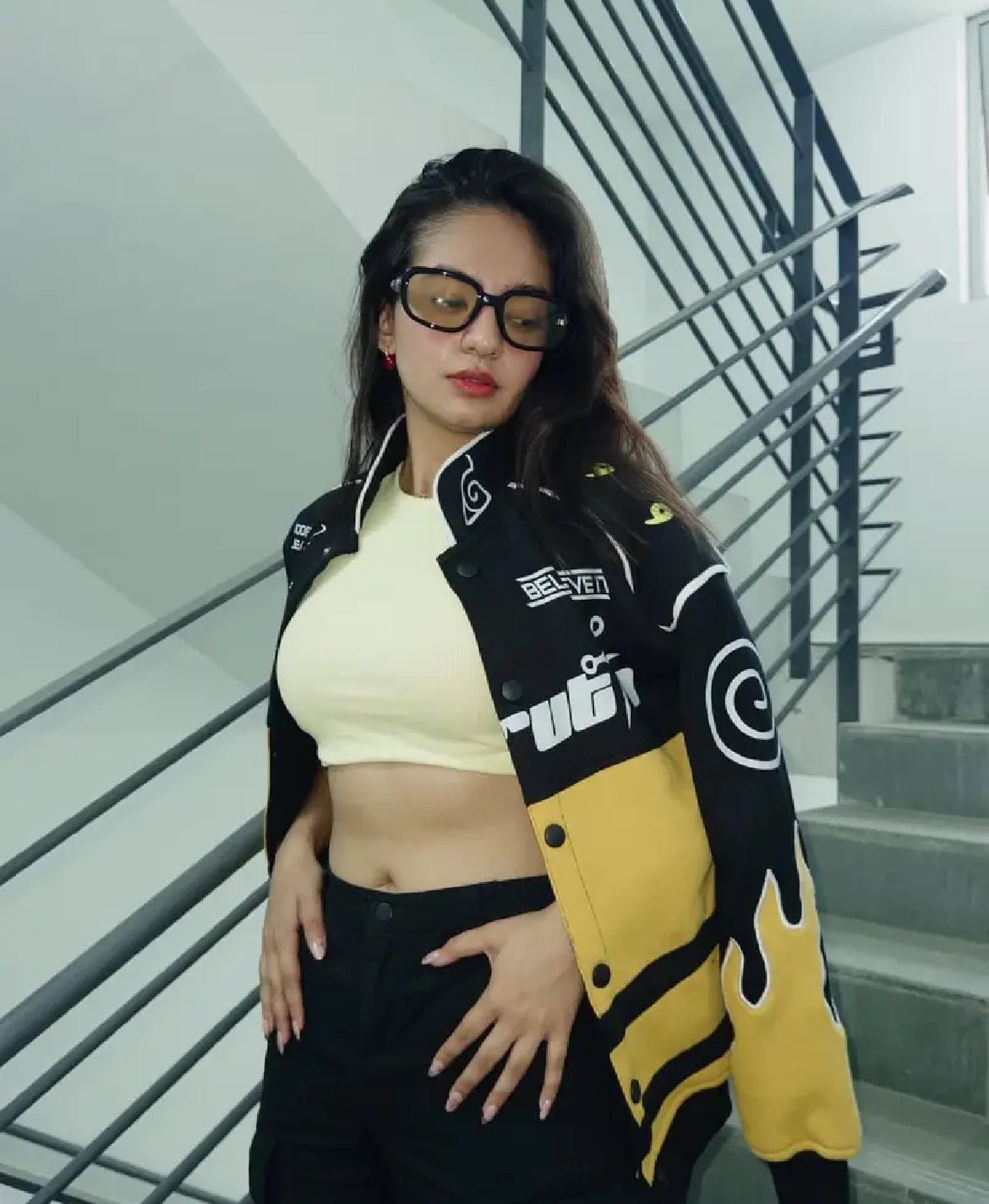 Naruto Uzumaki Flame Patch Jacket – Iconic Hokage Style| Worn by Anushka Sen - wildbeast