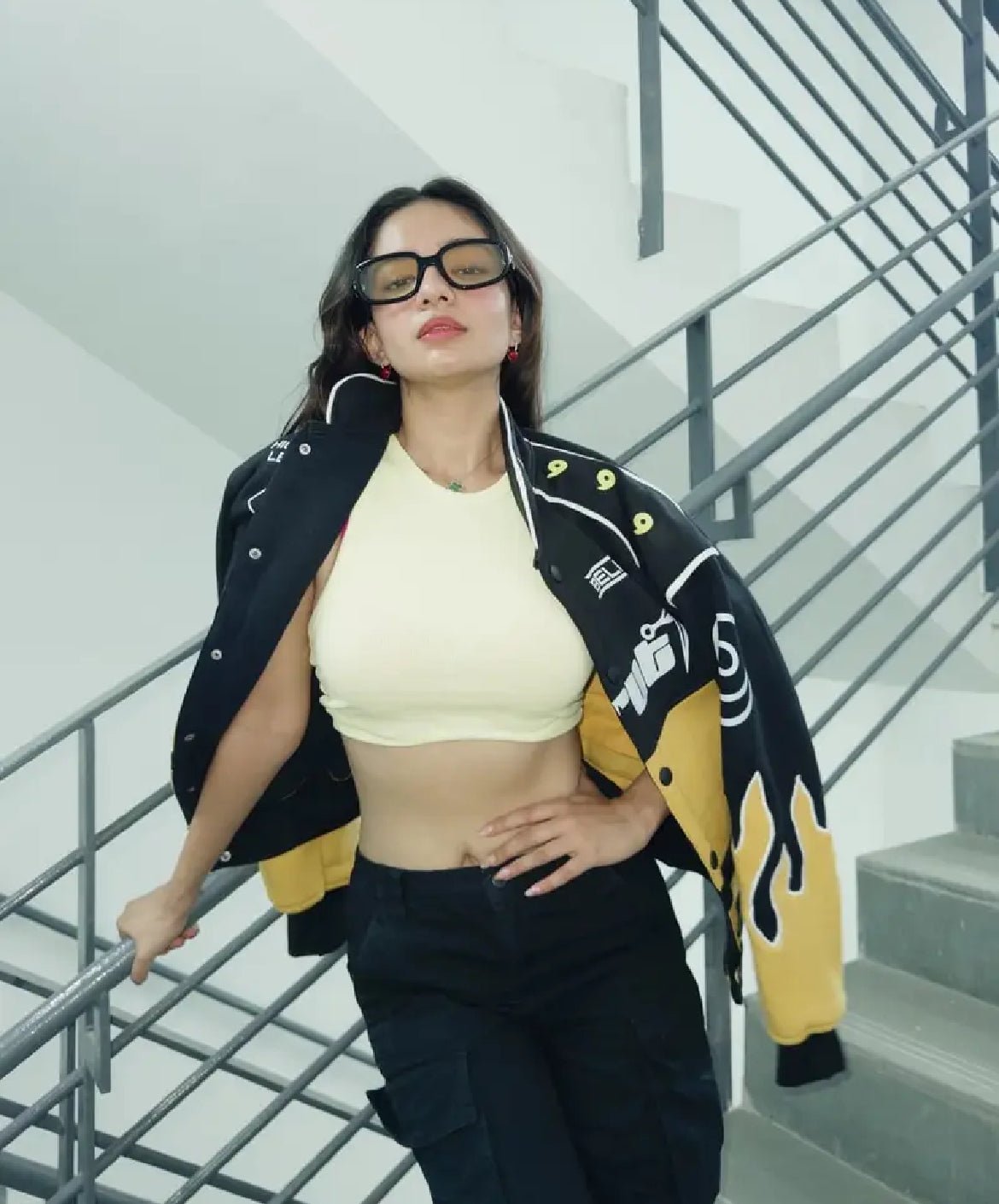 Naruto Uzumaki Flame Patch Jacket – Iconic Hokage Style| Worn by Anushka Sen - wildbeast