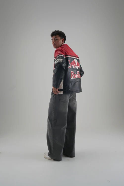 Red Bull Racing Leather Jacket – Premium Biker Style for Men | Wildbeast® - wildbeast