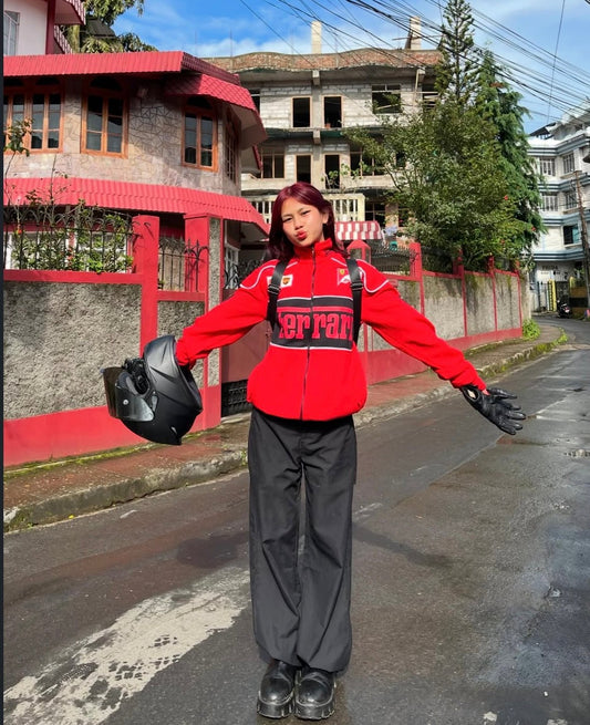 Red ferrari Racing Jacket – Motorsport Inspired Streetwear | Wildbeast® - wildbeast